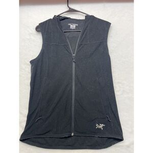 ARC'TERYX Womens hooded black vest size Large